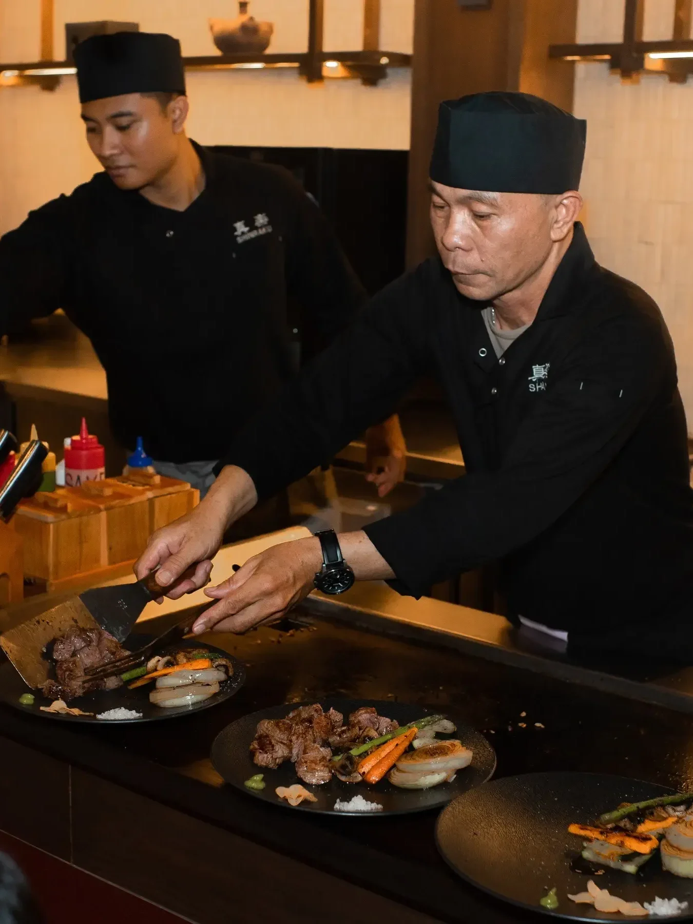Japanese fine dining Ubud with refined interior and culinary presentation