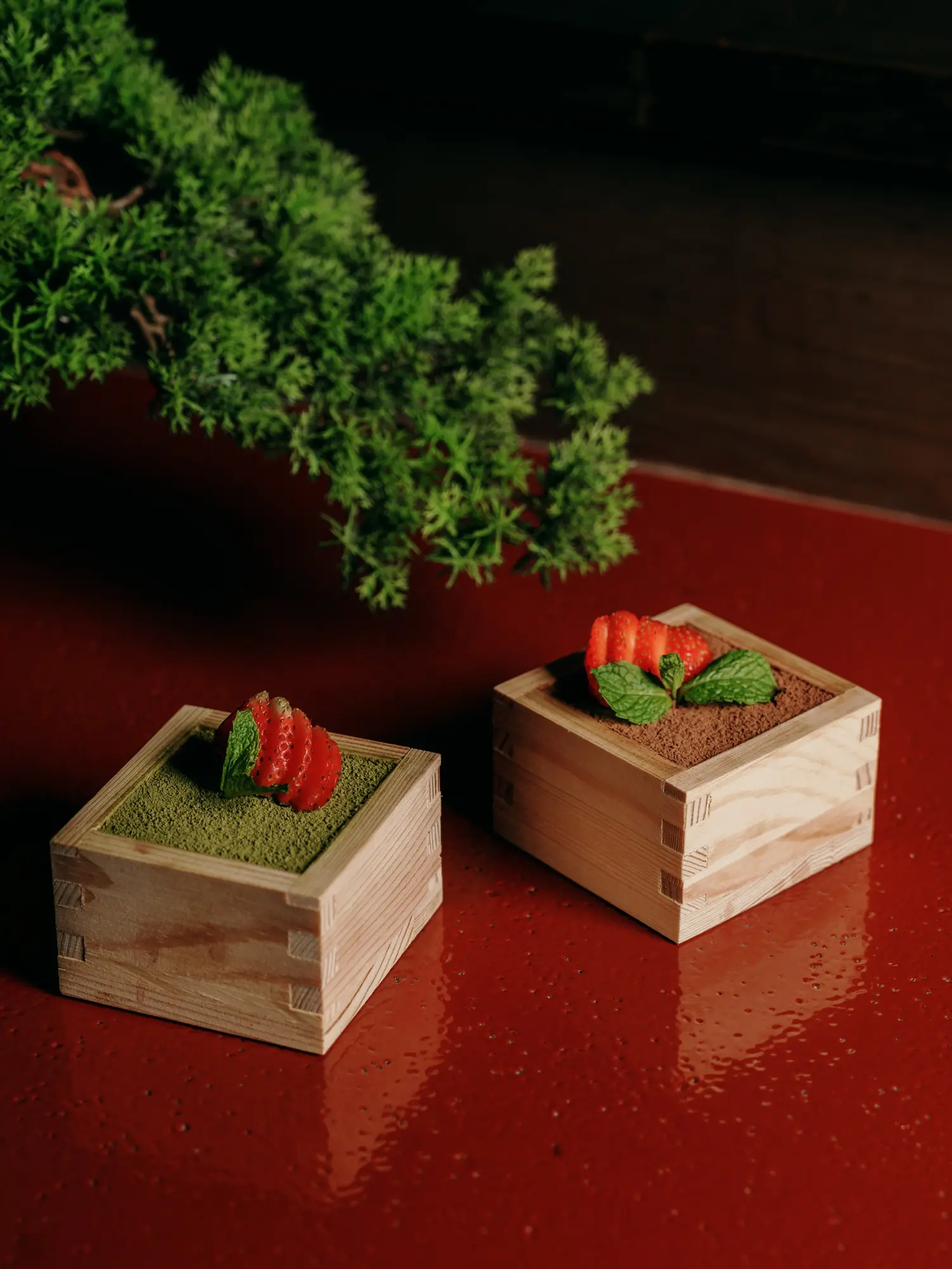 Elegant Japanese dining presentation in a refined Ubud restaurant