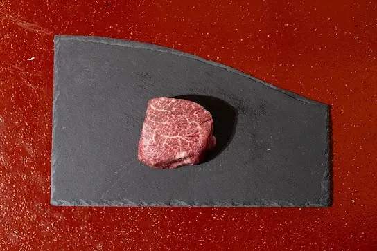 Tokusen Tenderloin premium beef cut prepared for Japanese teppanyaki dining at Shinraku Ubud